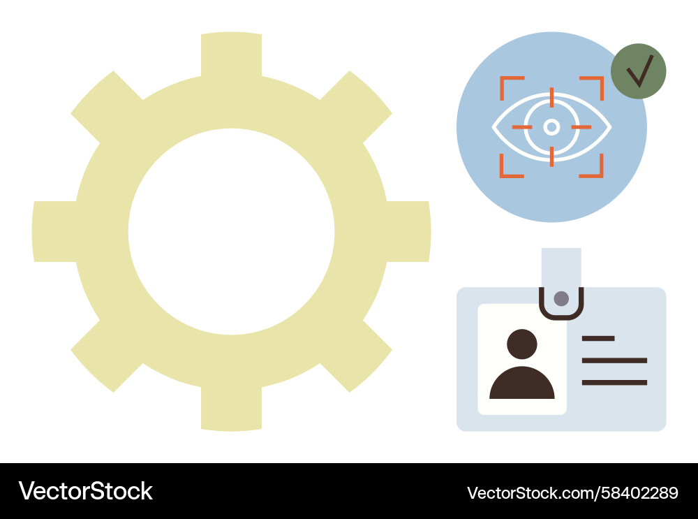 Biometric ID Scan & Authentication Vector Image