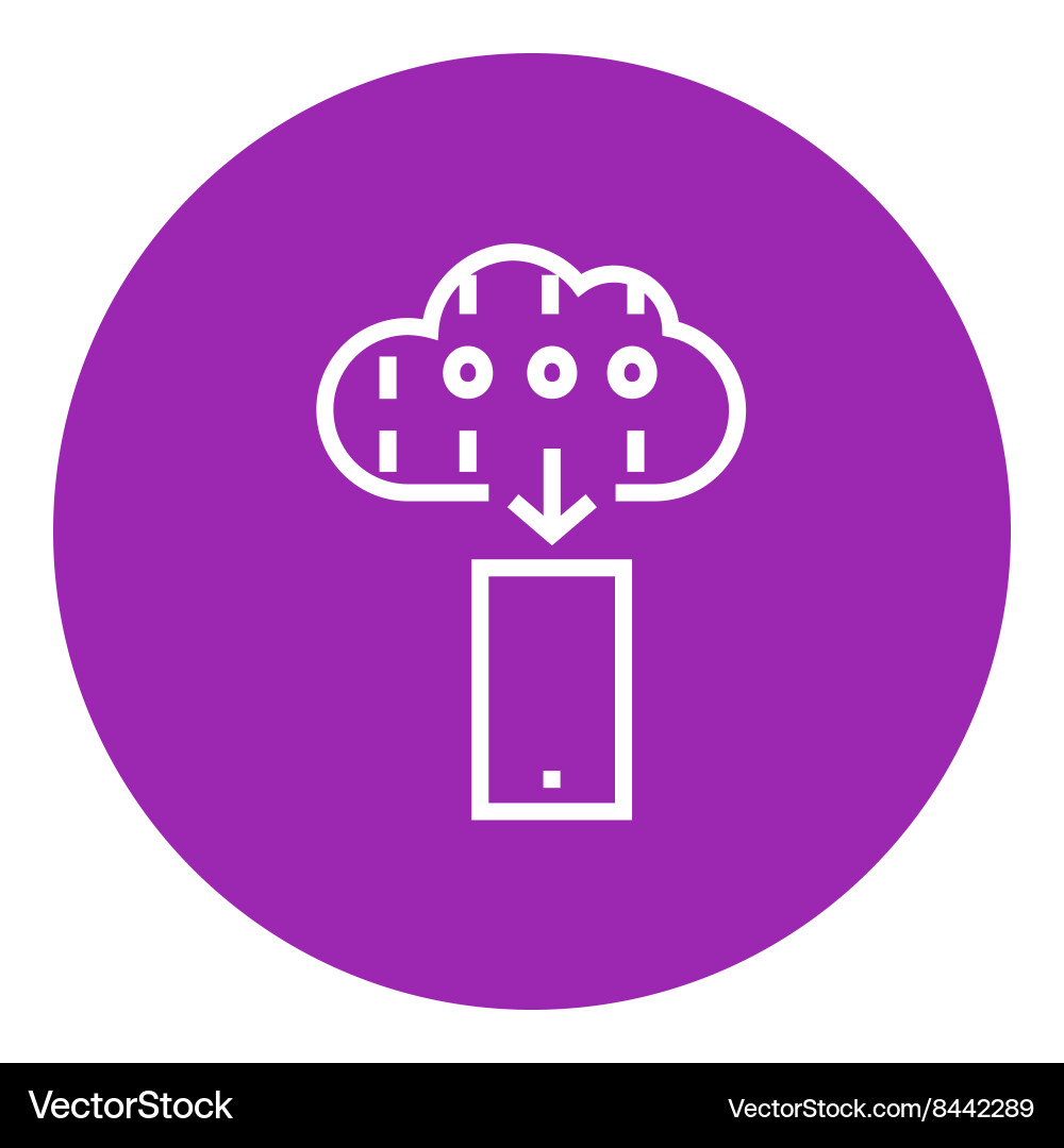 Cloud computing line icon Vector Image