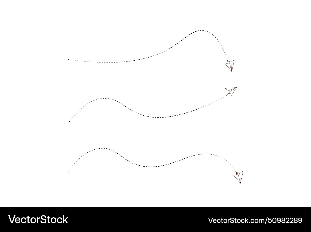 Dashed line arrows Vector Image