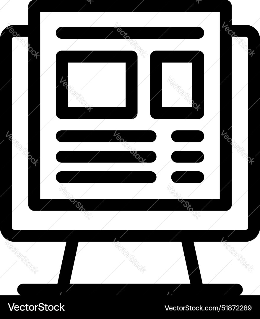 Desktop computer displaying website homepage Desktop computer displaying website homepage vector image