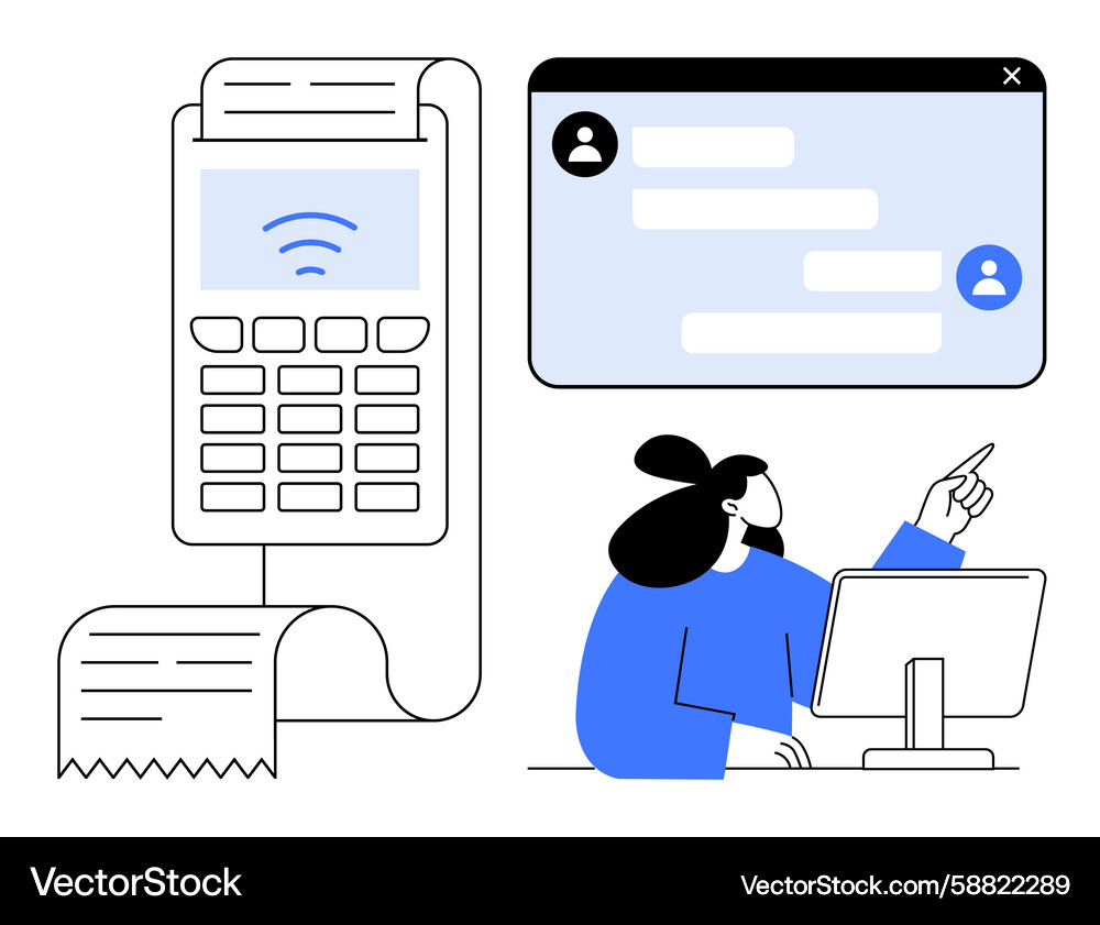 Digital payment terminal and user interface Digital payment terminal and user interface Vector Image
