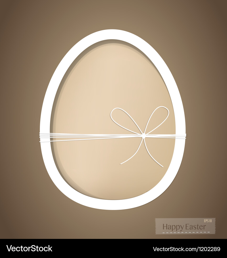 Easter egg happy card Royalty Free Vector Image