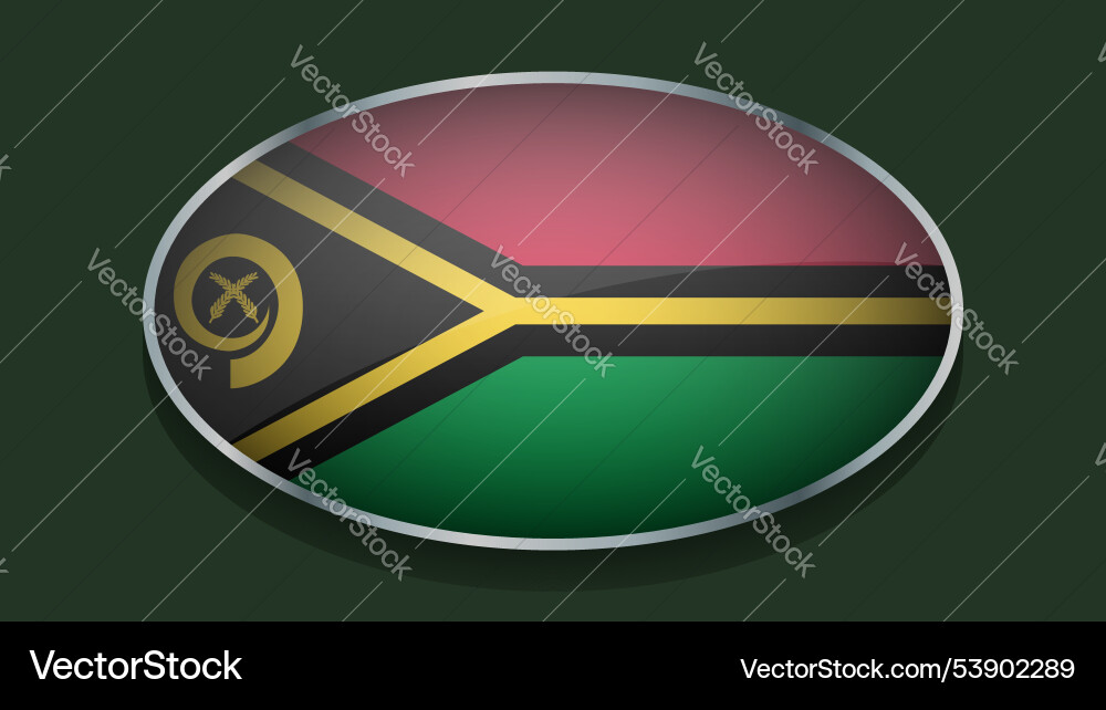 Eclipse shape of vanuatu flag with original color Vector Image