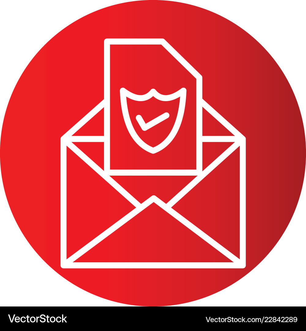 Email icon in creative design with elements Vector Image