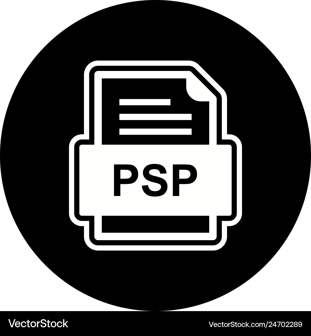 Psp file document icon vector image