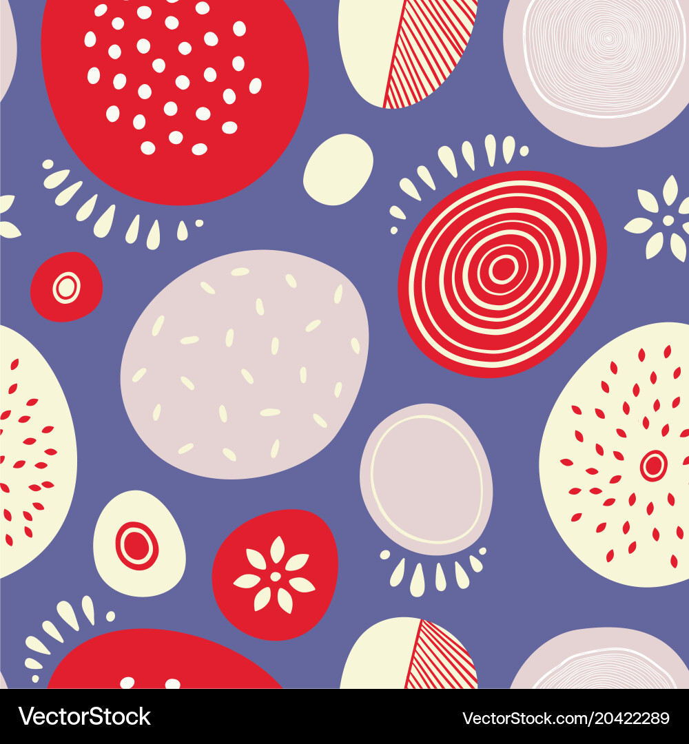 Seamless abstract pattern with circles vector image