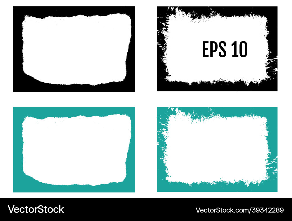 Set of grunge frames empty border background Set of grunge frames empty border background vector image