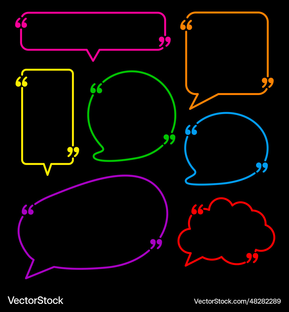 Set of isolated speech bubbles different Vector Image