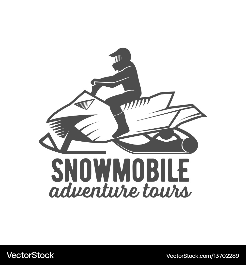 Snowmobile dadges logo badge emblem Vector Image