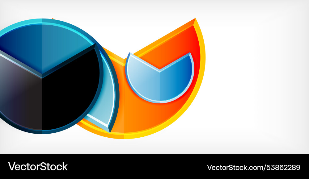 Trendy round shapes with triangular angle design Vector Image