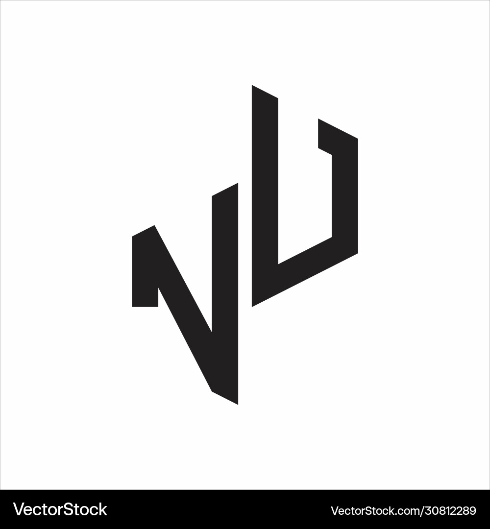 Vu initial letters logo monogram with up to down Vu initial letters logo monogram with up to down Vector Image