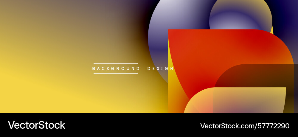 Abstract gradients overlapping shapes create Vector Image