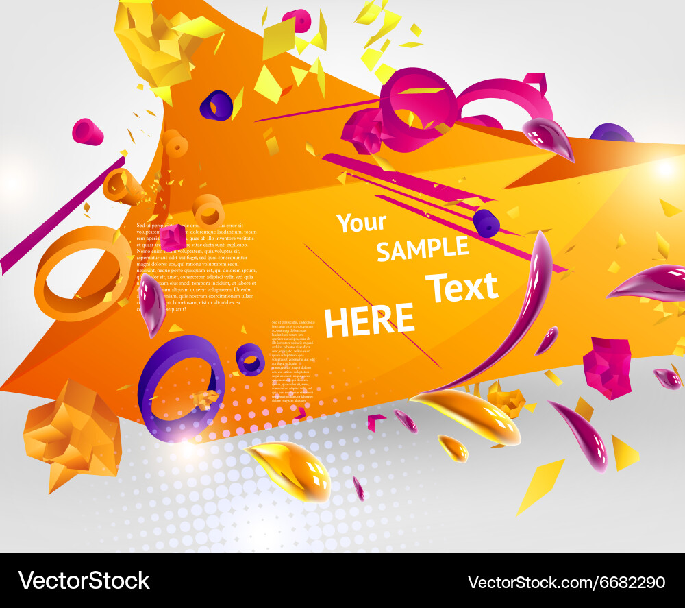 Abstract template with text space vector image
