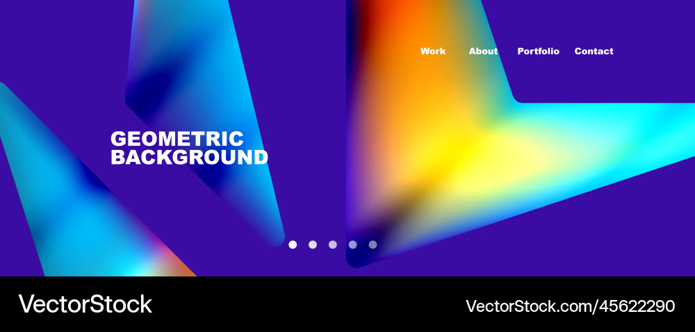 Bright colorful triangular shapes abstract vector image