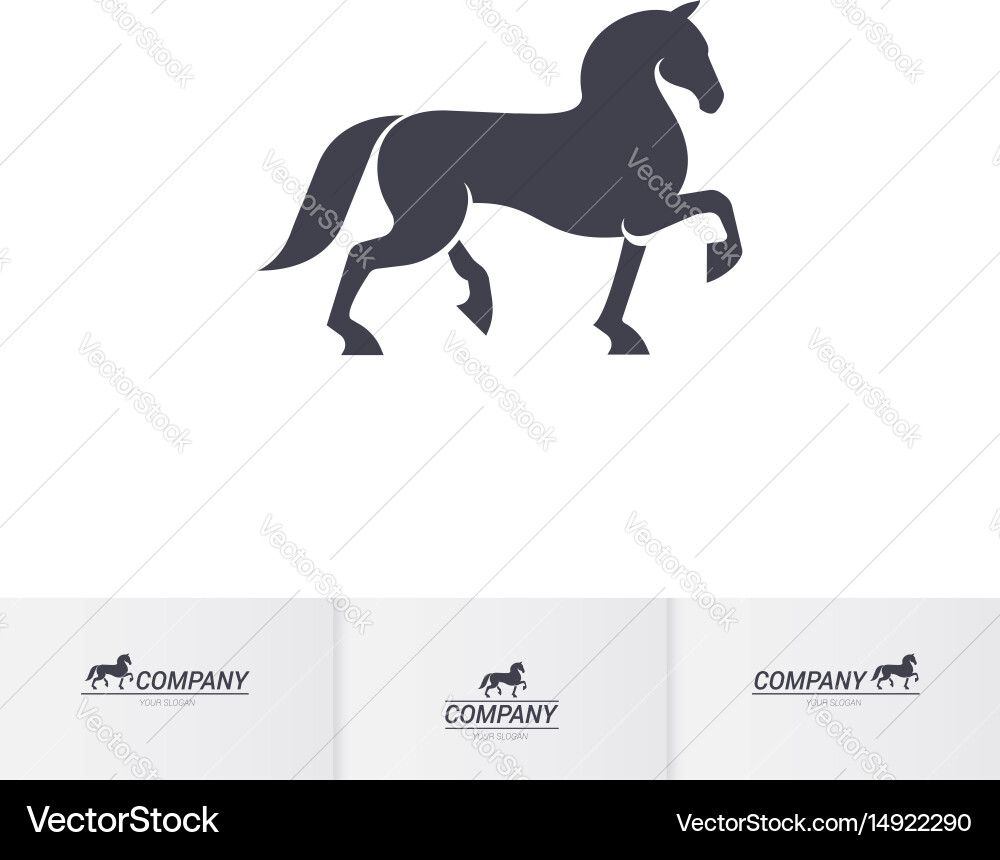 Dark Horse Mascot Logo Vector Image