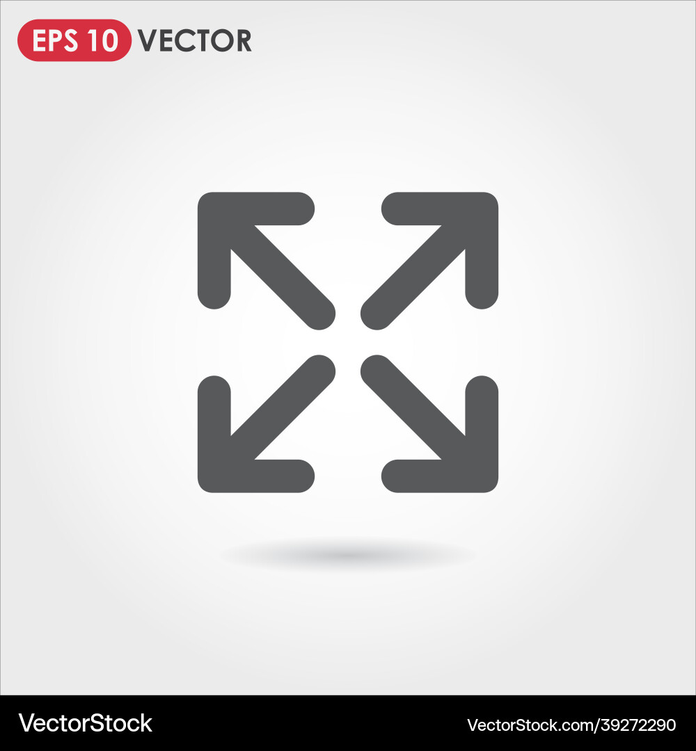 Full screen ui web button icon Full screen ui web button icon vector image
