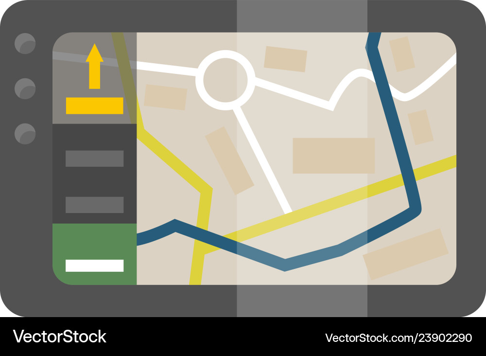 Global positioning system device mobile Global positioning system device mobile vector image
