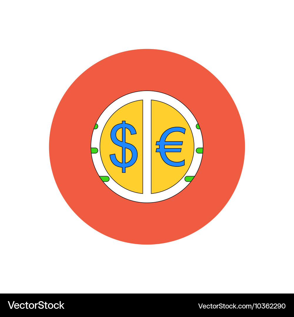 In flat design of currency Vector Image