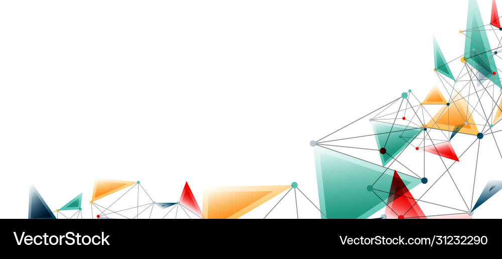 Line points connections triangular technology Line points connections triangular technology Vector Image