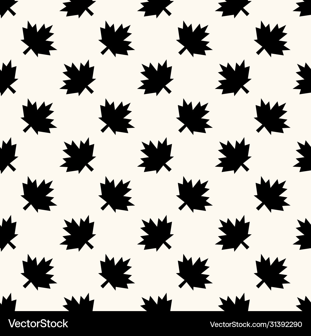 Seamless geometrical pattern with maple Seamless geometrical pattern with maple vector image