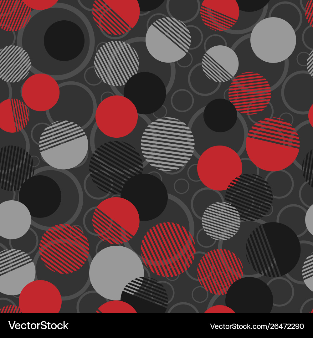 Seamless pattern colorful dots and geometric vector image
