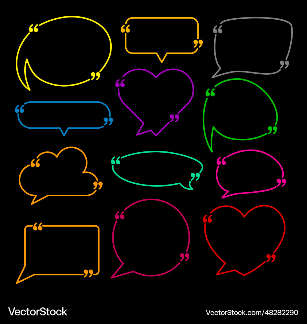Set of isolated speech bubbles different Set of isolated speech bubbles different vector image