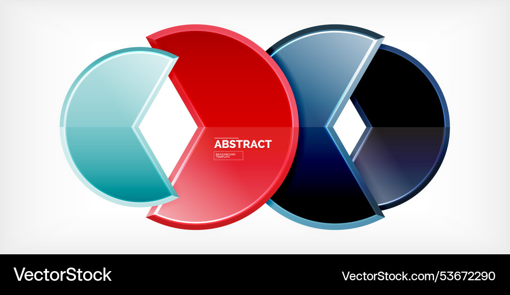 Trendy round shapes with triangular angle design Vector Image