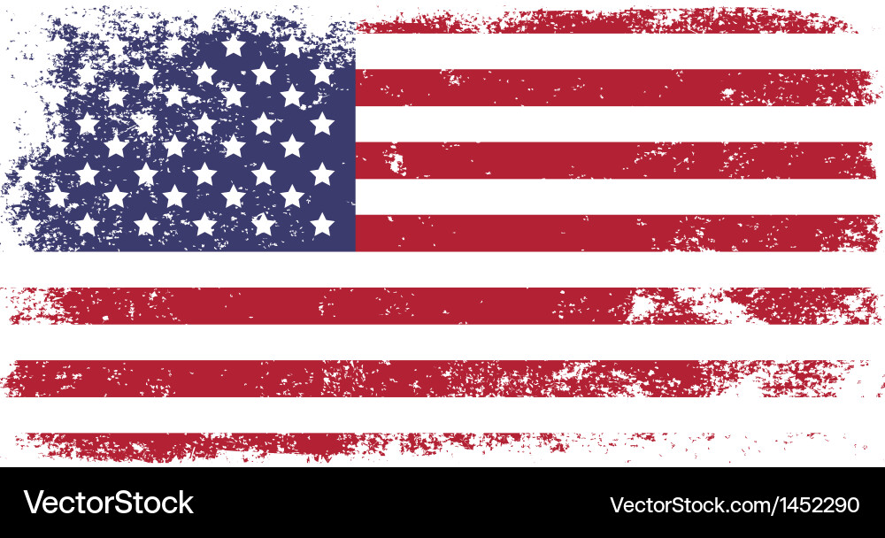 Vintage USA Grunge Flag vector image