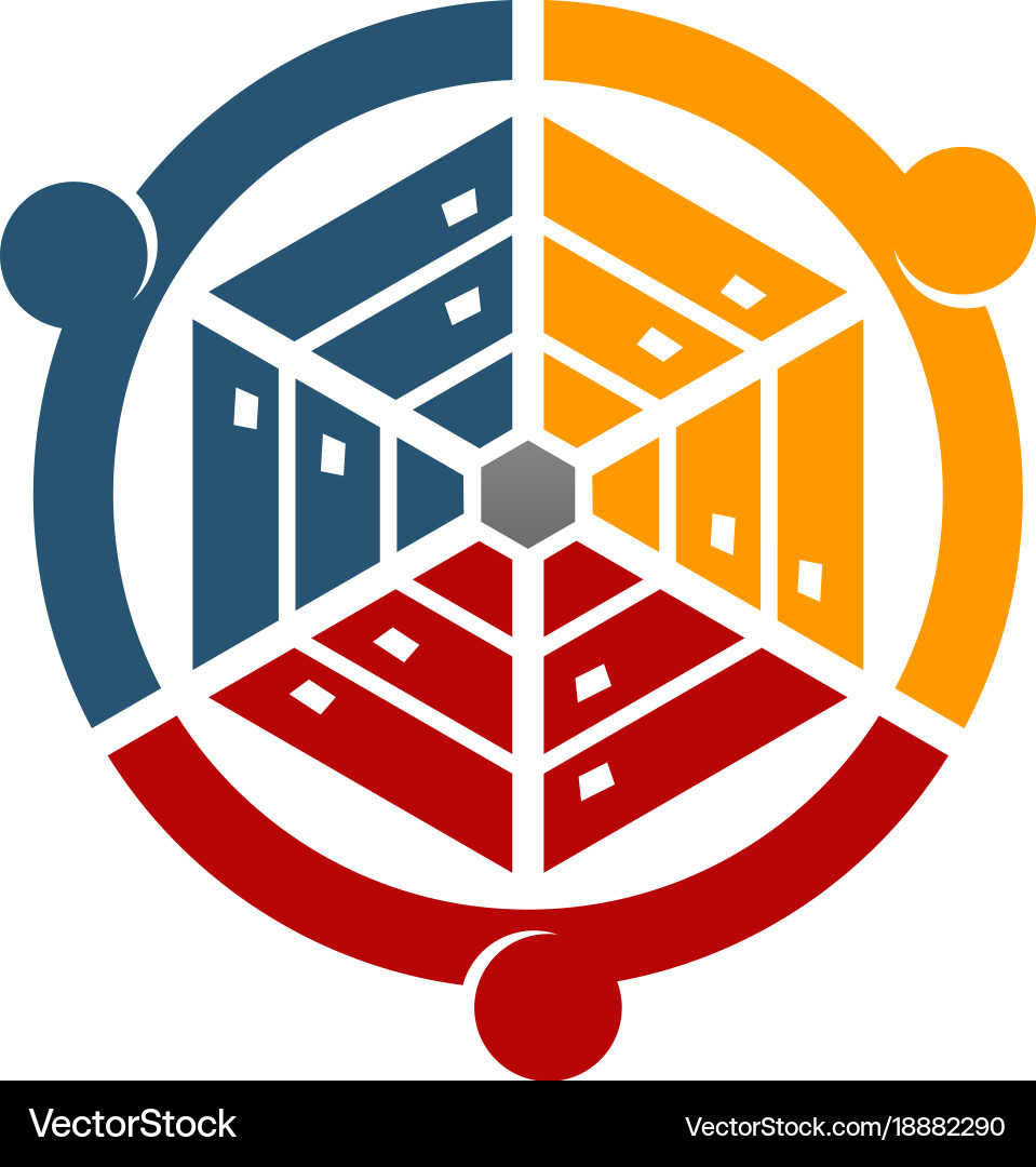 VPS Server Cluster vector image