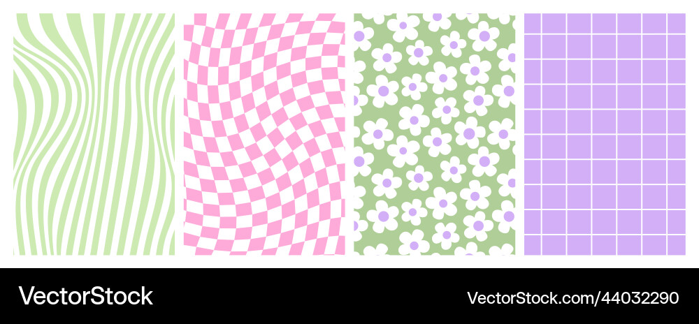 Y2K Wave Swirl Pattern vector image