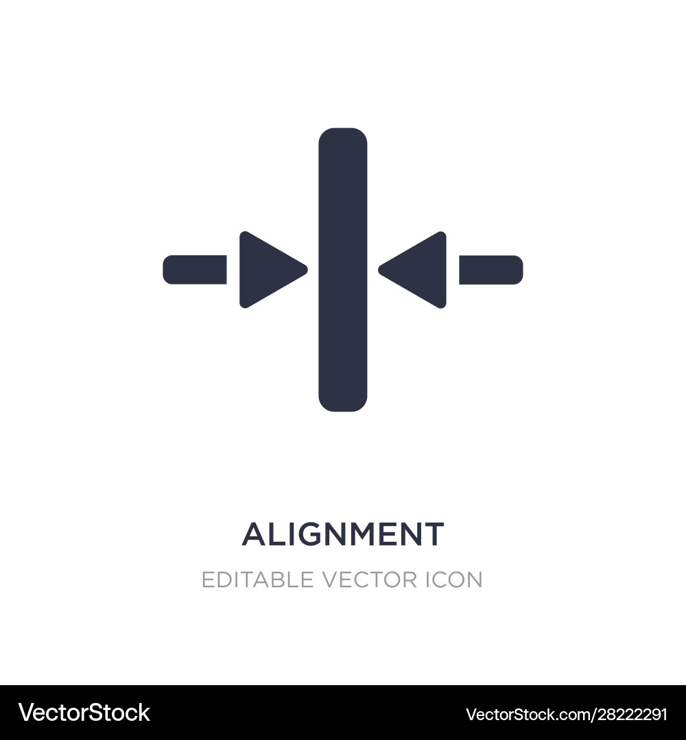 Alignment icon on white background simple element Vector Image