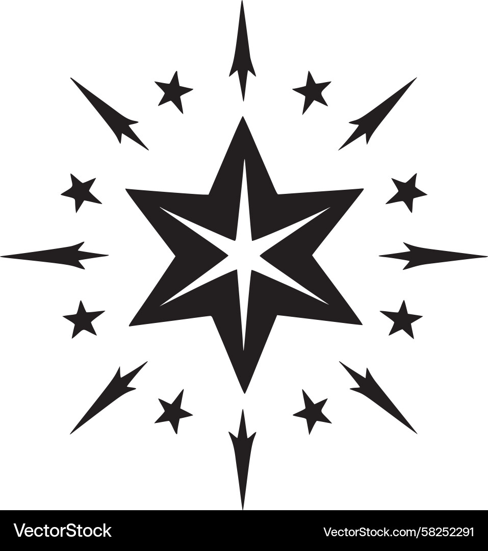 Dynamic Starburst Pattern Vector Image