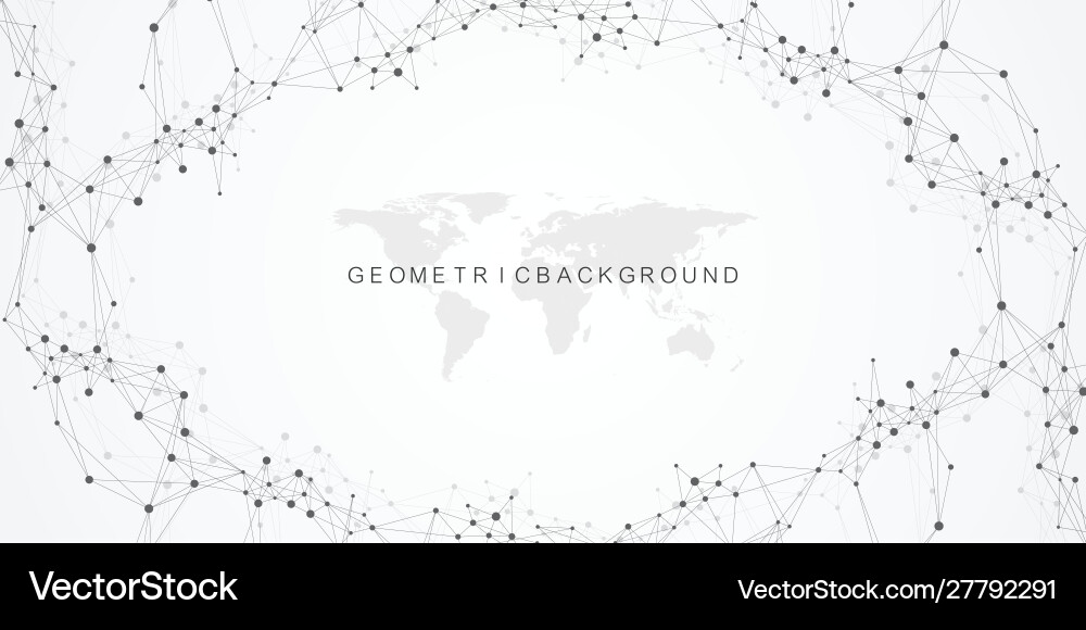 Geometric abstract background with connected line Geometric abstract background with connected line vector image