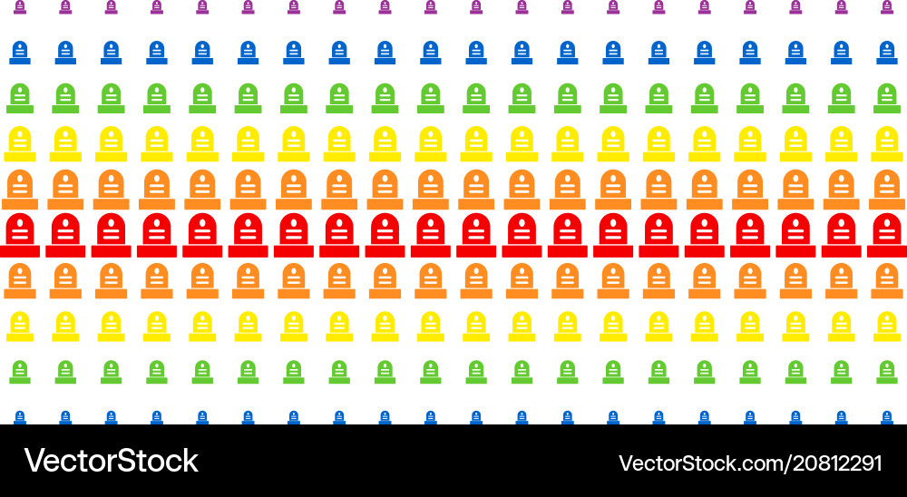 Grave shape halftone spectrum array Grave shape halftone spectrum array Vector Image