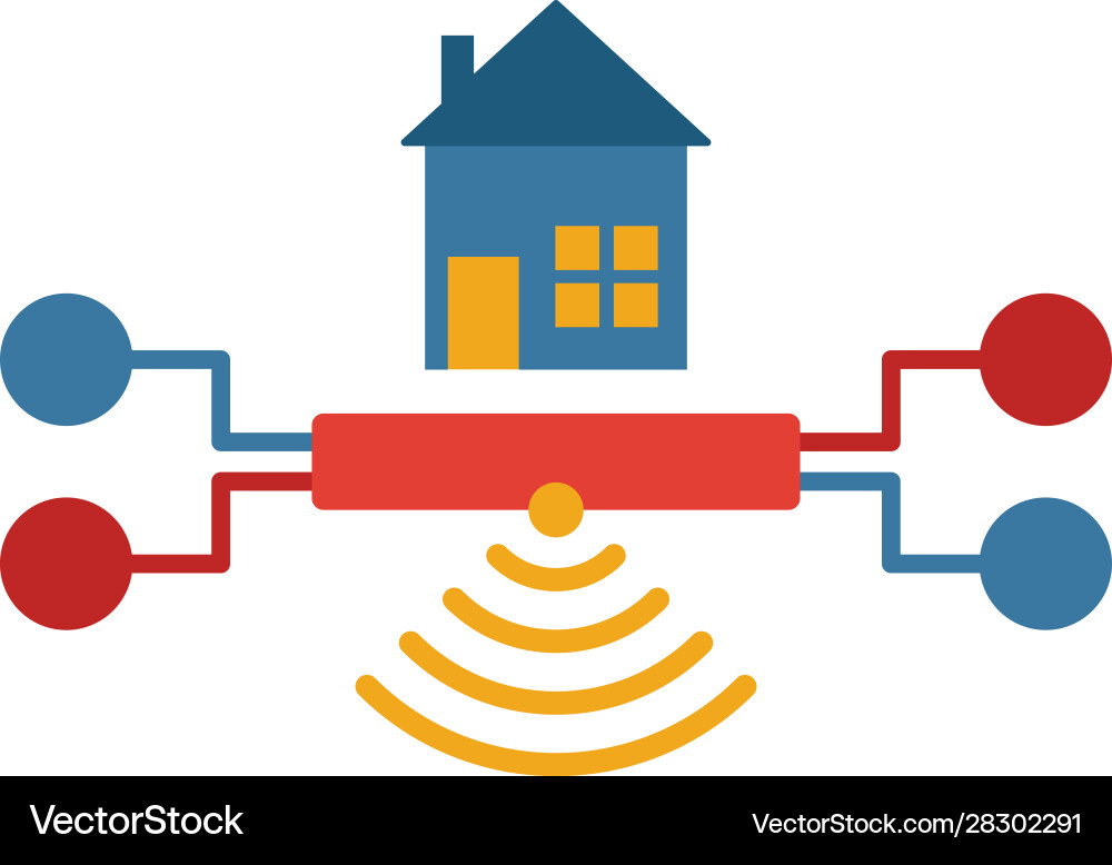 Home hub icon simple element from smart Vector Image