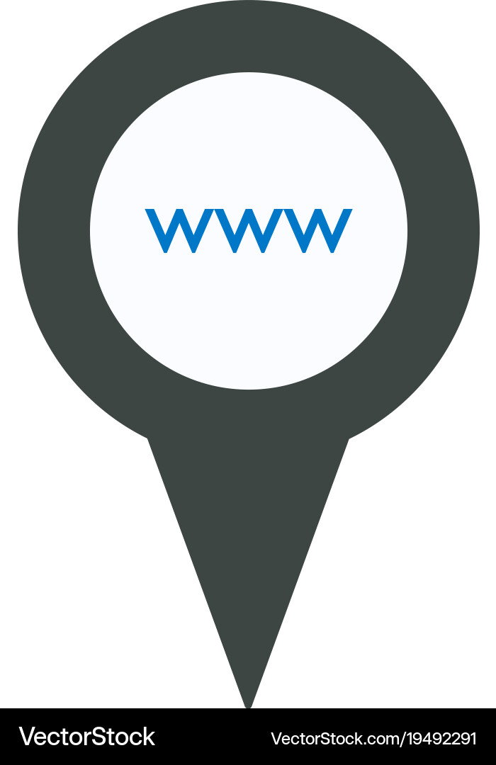 Location marker pin pointer url web www icon vector image