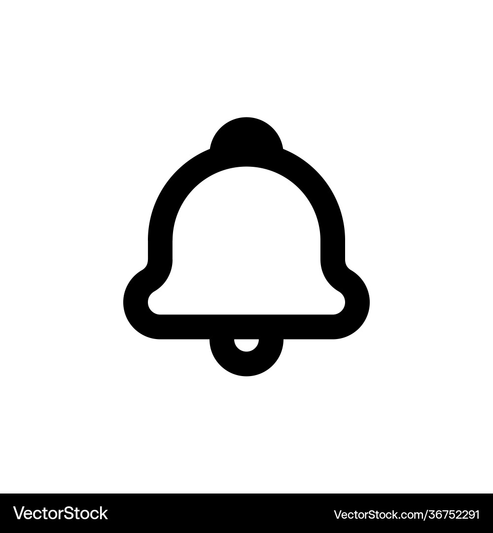 Message chat notification bell line web or mobile vector image