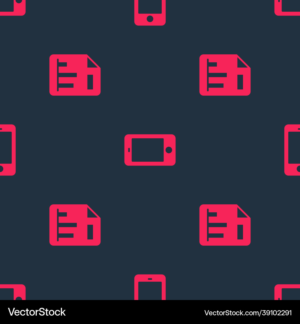 Set document with graph chart and mobile phone Set document with graph chart and mobile phone vector image