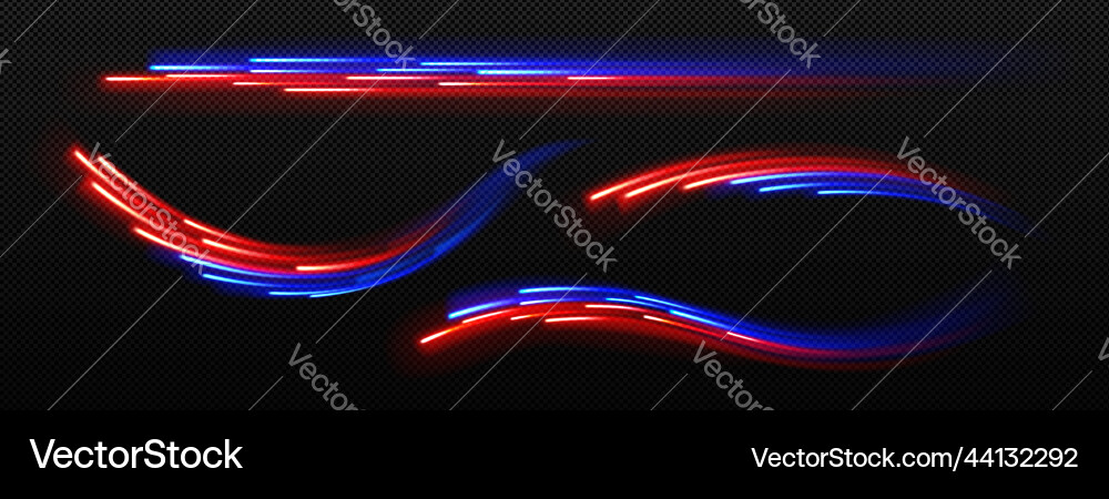 Abstract light speed motion trails dynamic glow vector image