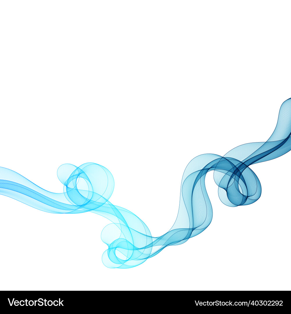 Abstract wave of blue color design element eps 10 Vector Image