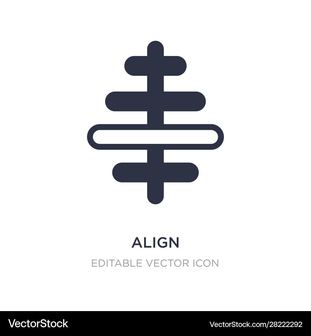 Align icon on white background simple element Align icon on white background simple element vector image