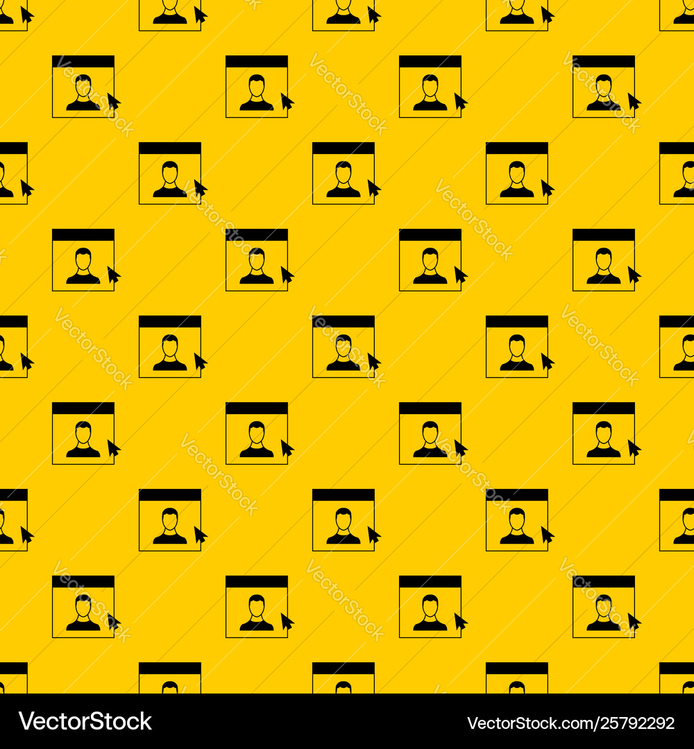 Cursor point man on monitor pattern Cursor point man on monitor pattern vector image