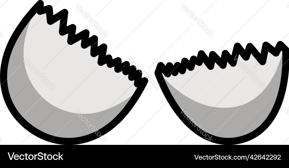 Empty egg shell icon Empty egg shell icon vector image