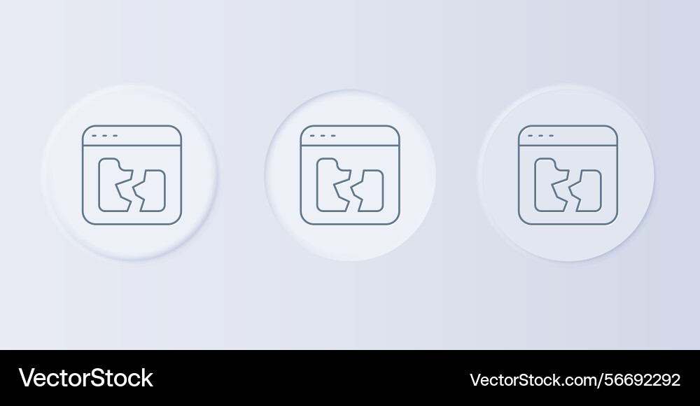 Grey broken file icon isolated on background Grey broken file icon isolated on background Vector Image