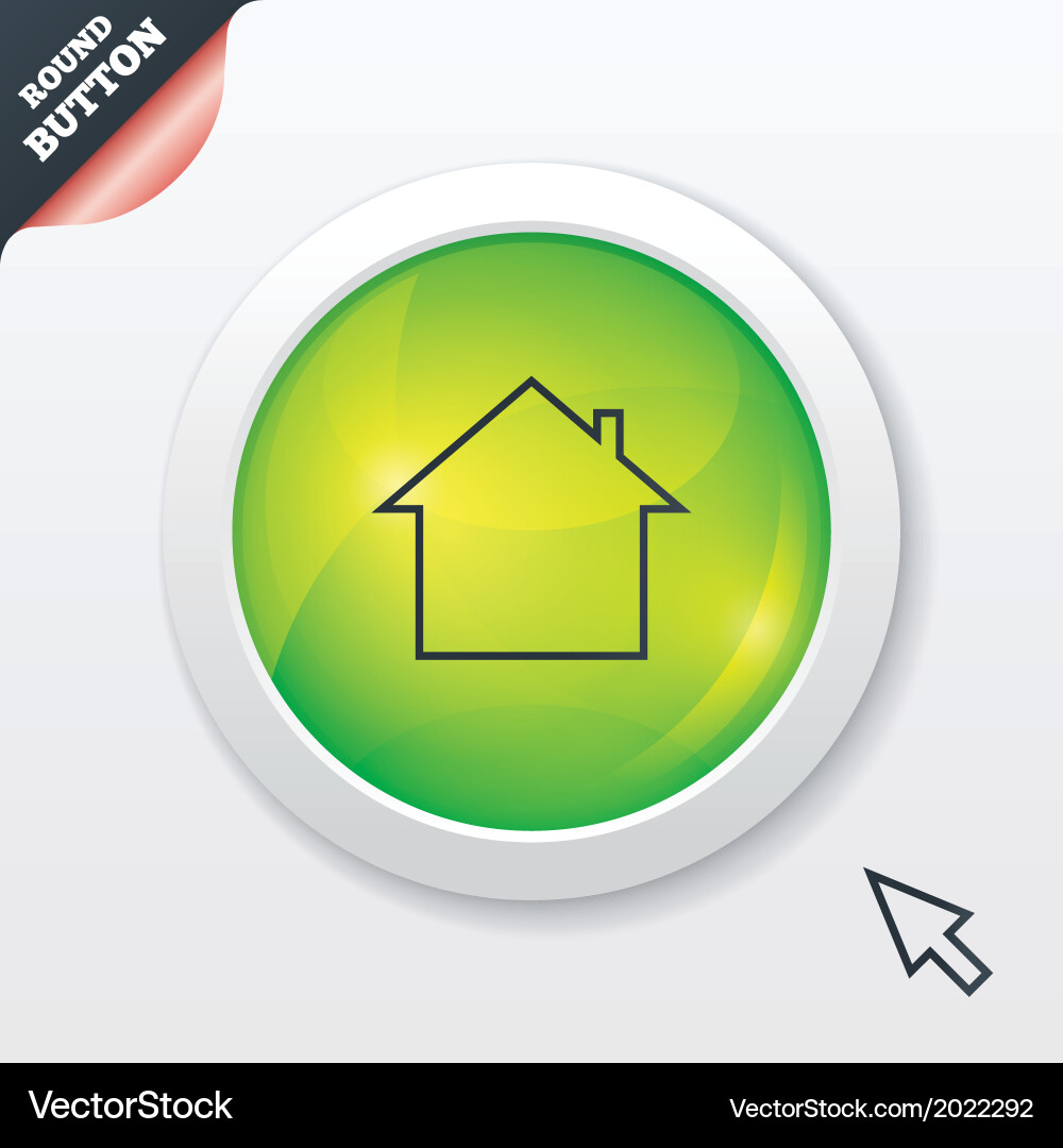 Home sign icon main page button navigation vector image