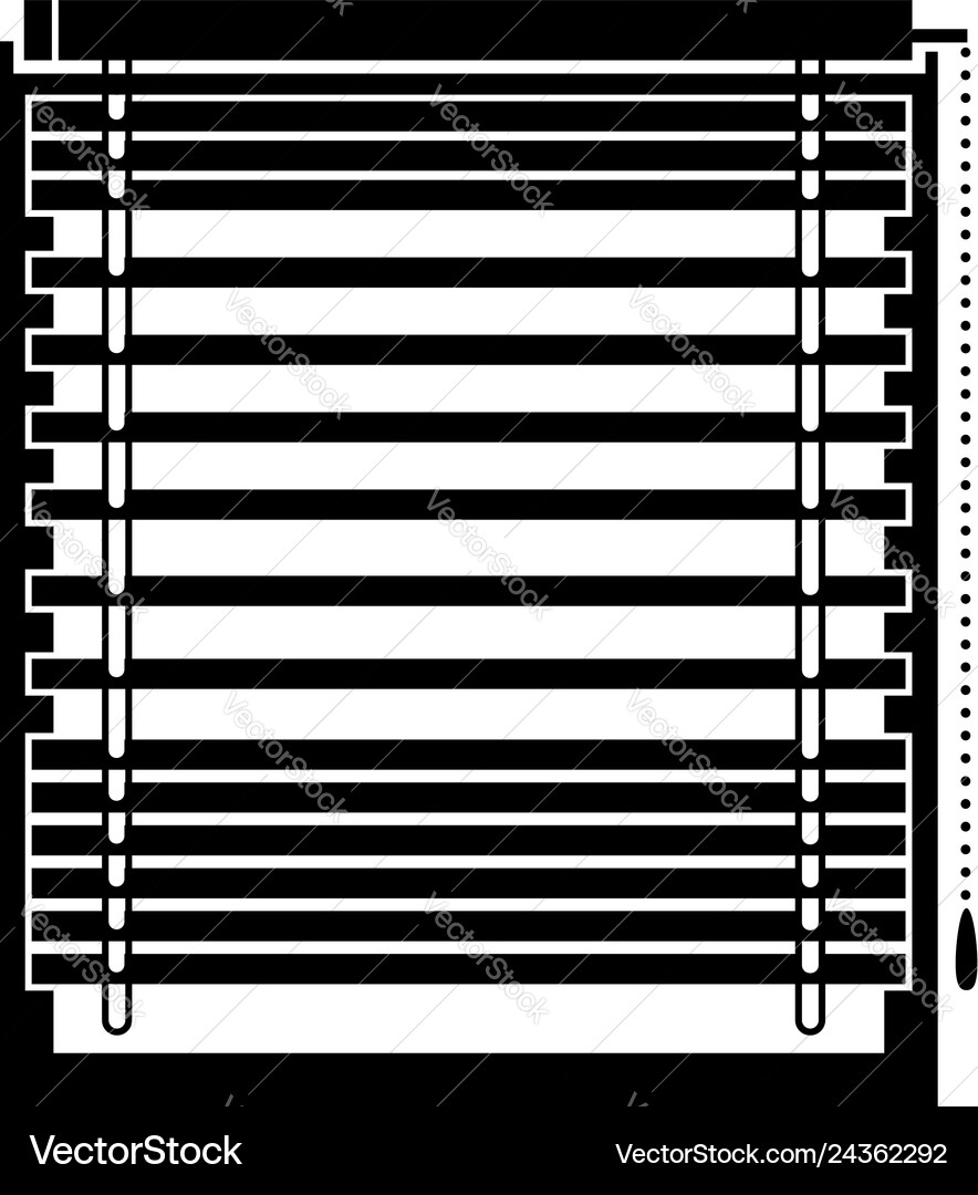 Horizontal jalousie icon simple style Vector Image