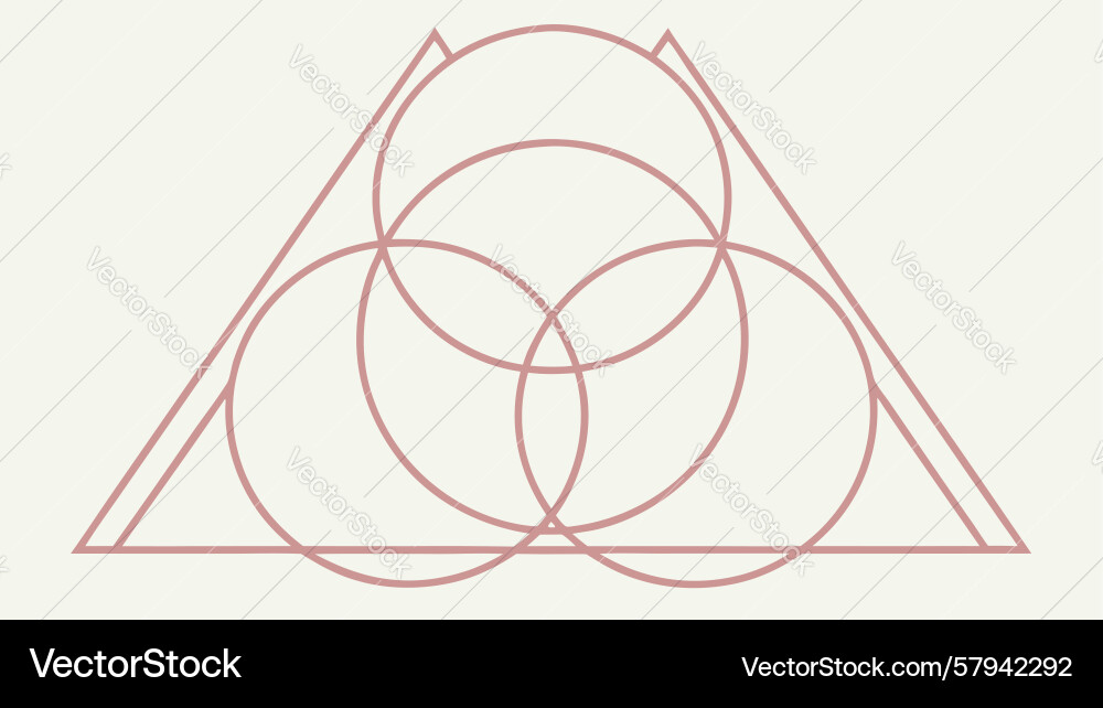 Interlocking Circles Triangle Vector Image