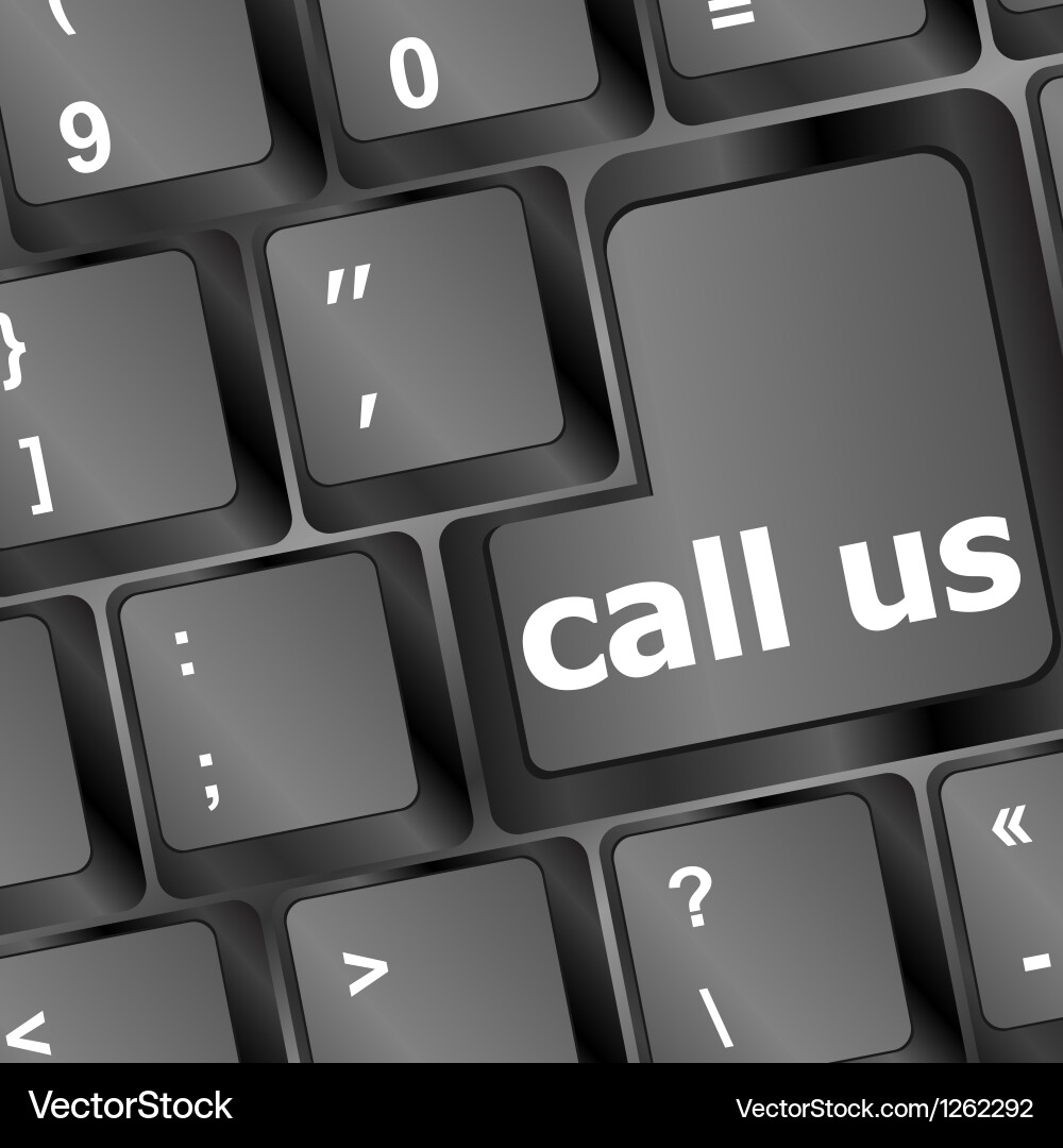 Keyboard with Call Button vector image