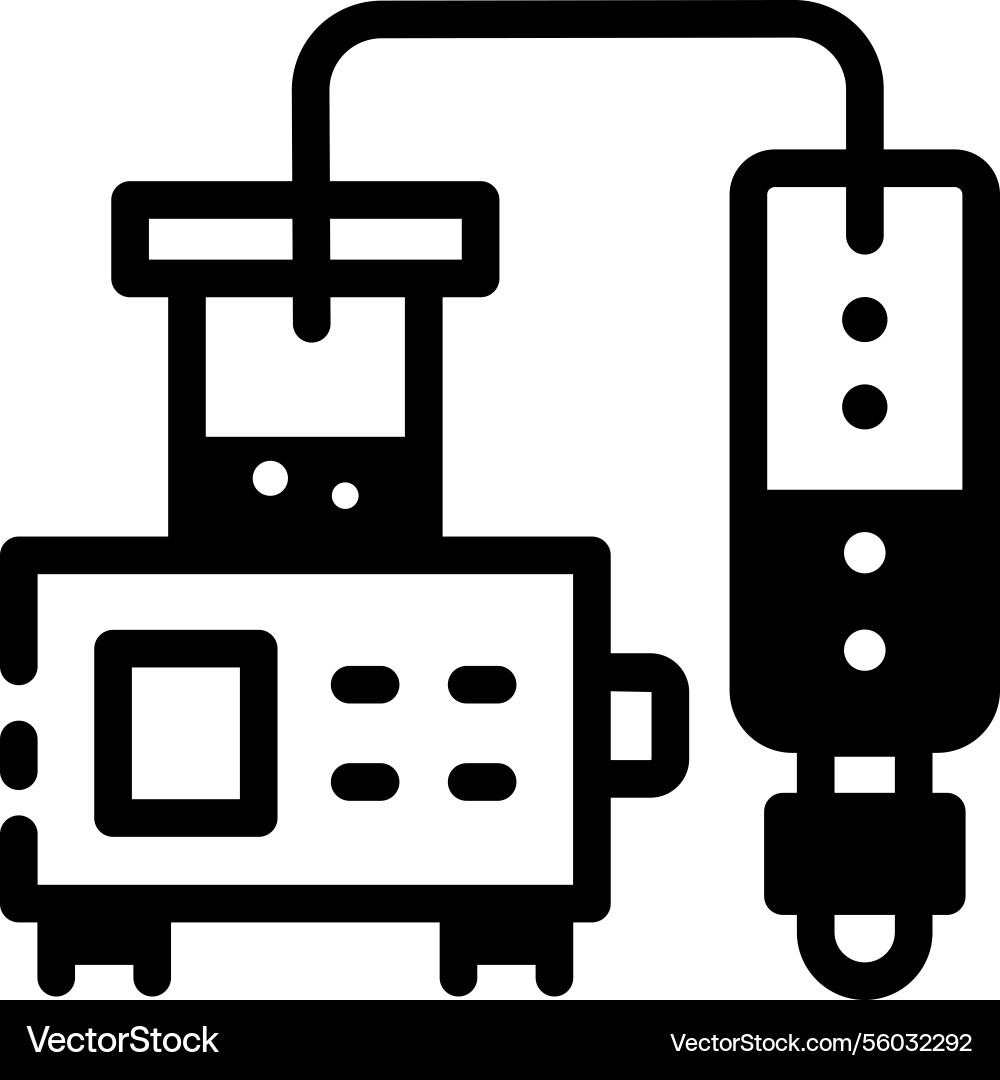 Lab chromatography machine icon in linear style Vector Image