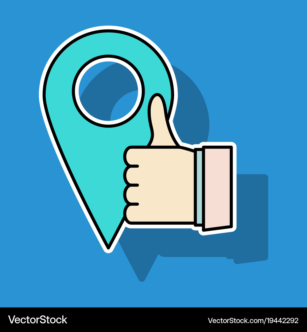 Like icon sticker web pointer in eps 10 vector image